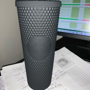 Starbucks matte black studded cup